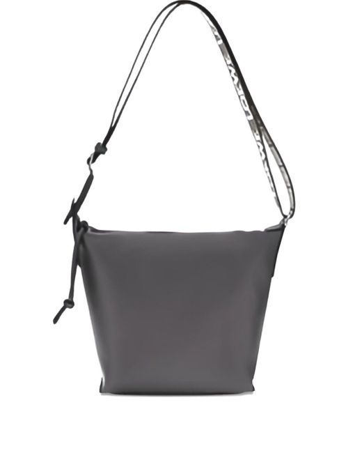 Loewe Gray Cubi Small Leather Crossbody Bag for men