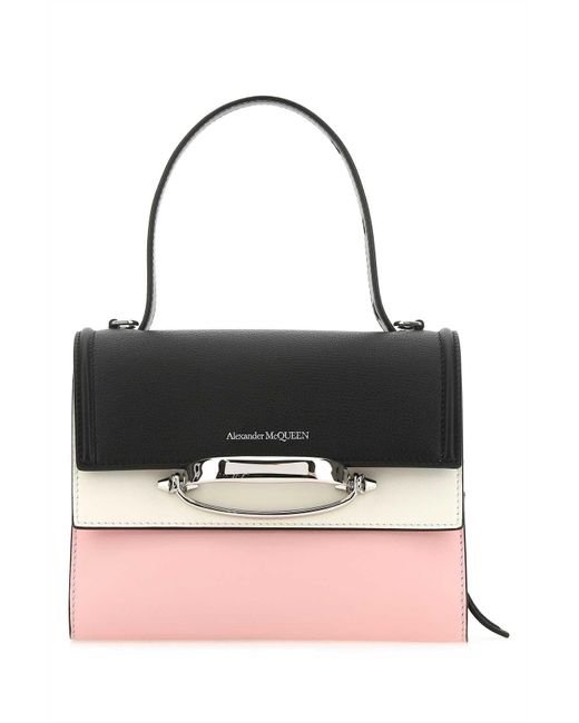 Alexander McQueen Black Leather The Story Handbag