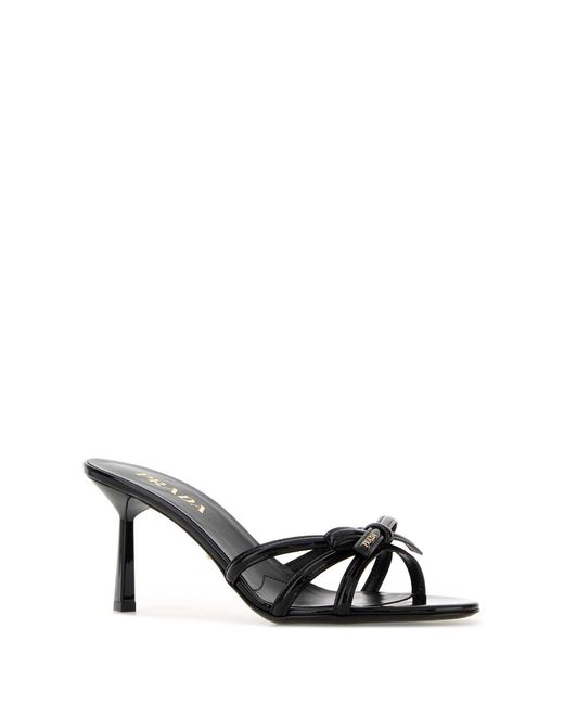Prada Black Leather Mules