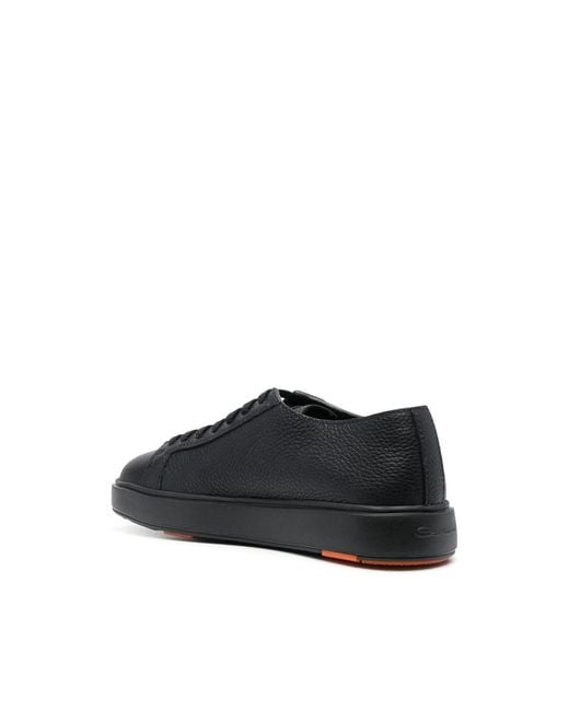 Santoni Black Trainers for men