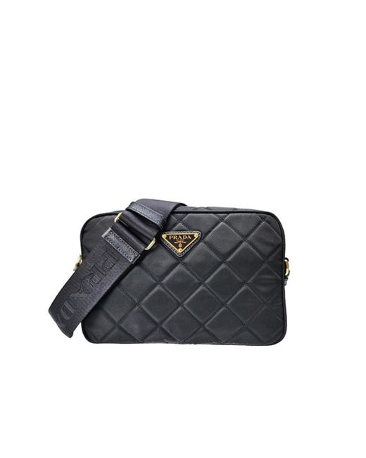 Prada Black Quilted Nylon Camera Bag