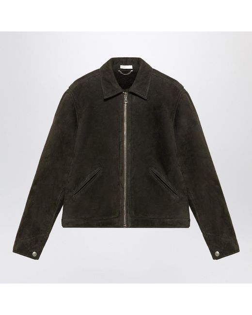 1989 STUDIO Black Dark Shearling Jacket for men