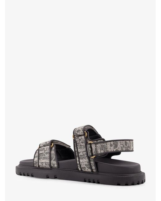 Dior White Dior Canvas Dioract Flat Sandals