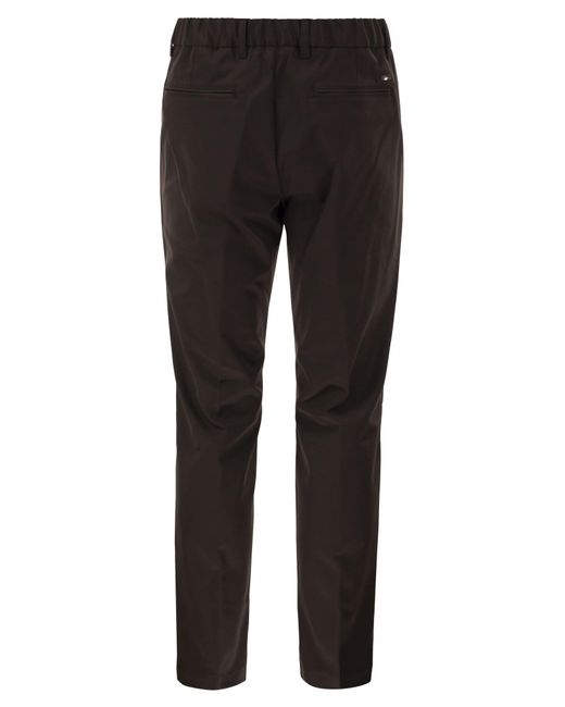 Herno Black Technical Fabric Drawstring Trousers for men