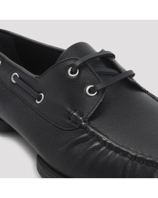 Jil Sander Black Sailor Shoes for men