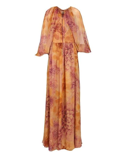 Céline Orange Silk Kaftan
