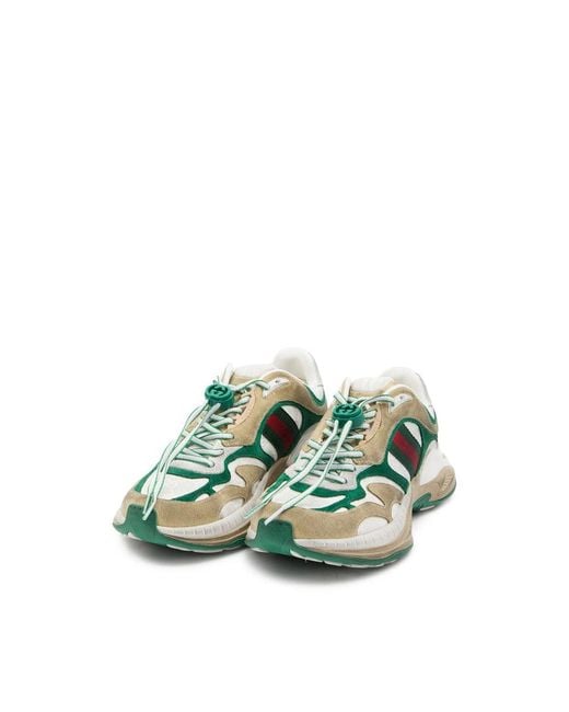 Gucci Green Neutrals Trainers for men