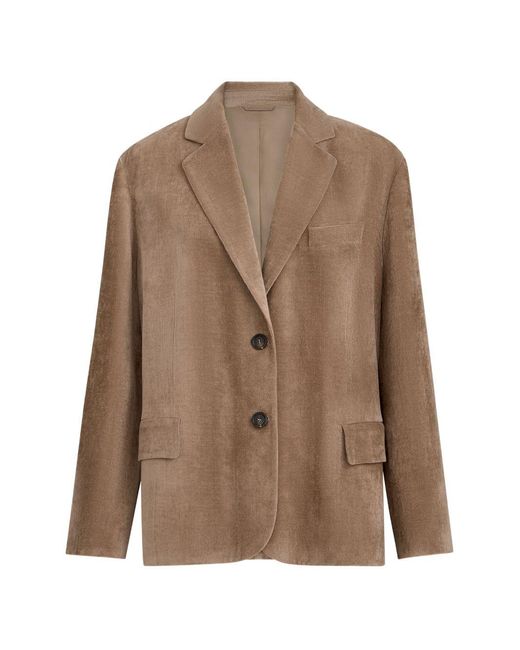 Brunello Cucinelli Brown Single-Breasted Jacket