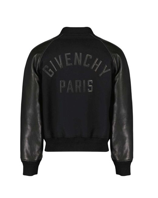 Givenchy Black Paneled Bomber Jacket for men