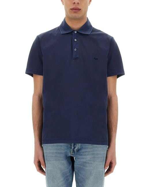 Fay Blue Jersey Polo for men