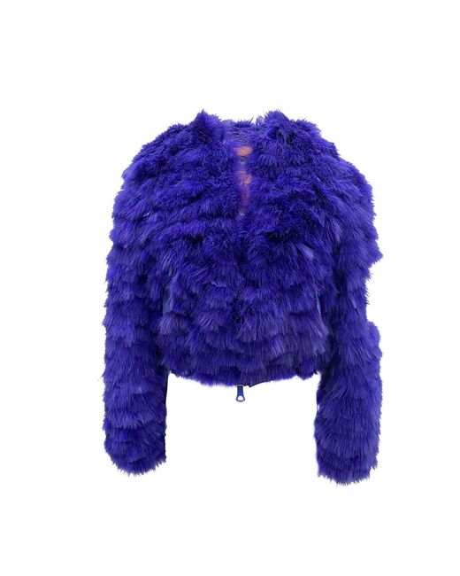 DSquared² Blue Feathers Bomber Jacket