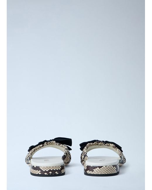 Prada Blue Textured Slide Sandals