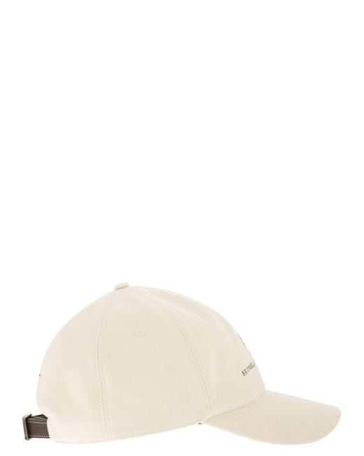 Brunello Cucinelli Natural Baseball Cap for men