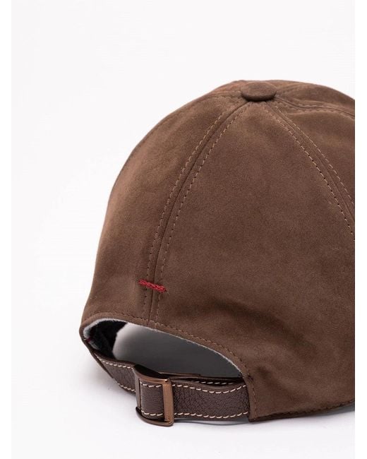 Brunello Cucinelli Brown Baseball Cap for men