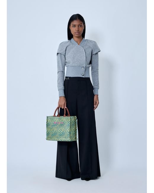 Marni Blue Wool Tailored Pants