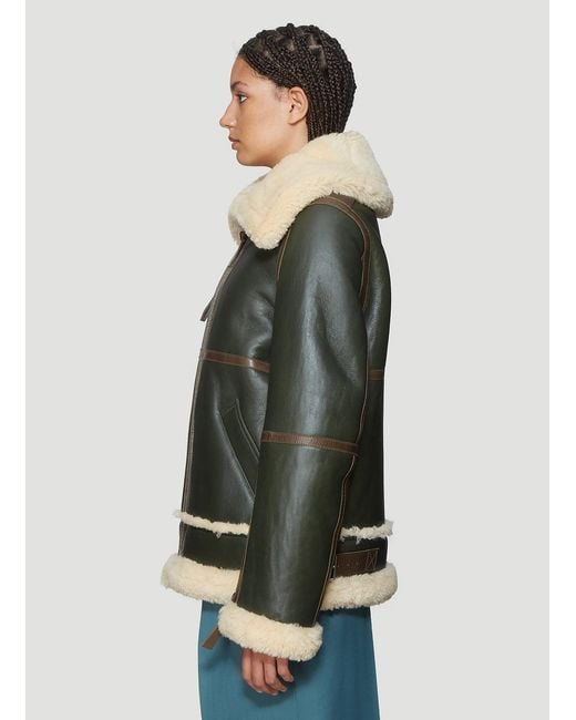 Acne Gray Long Raf Shearling Jacket