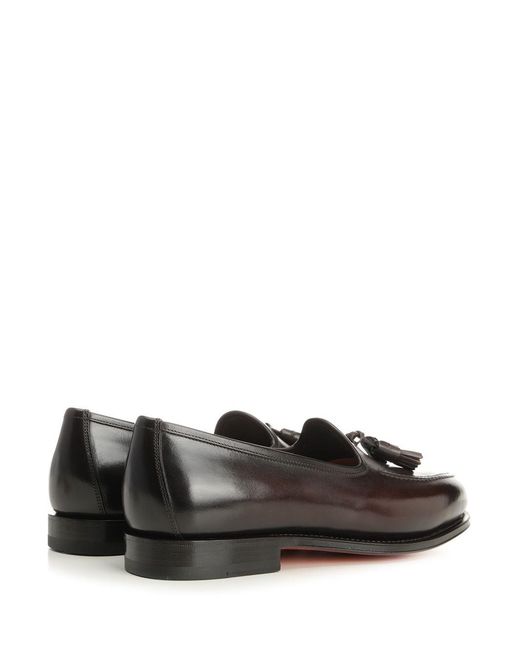 Santoni Brown Mocassin Andrew for men