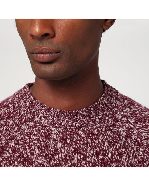 Drumohr Grape Coloured Pattern Wool Sweater