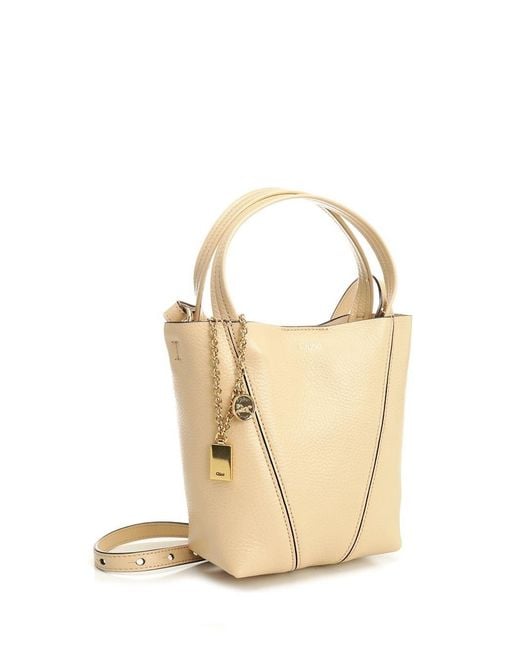Chloé White Small "Chloé Spin" Bag