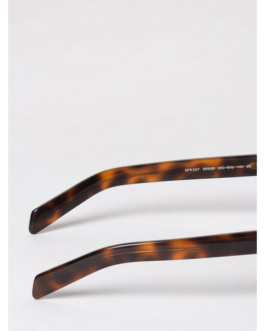 Prada White Tortoiseshell Acetate Teardrop Sunglasses With Polarized Lenses