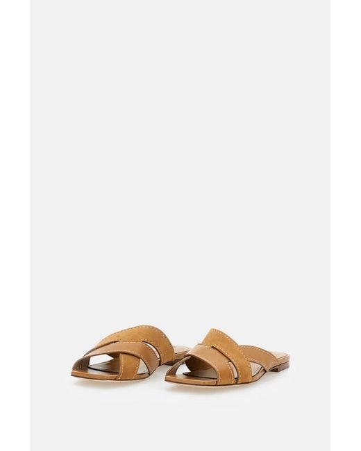 Tod's Black Smooth And Suede Leather Sandals