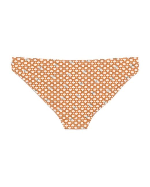 Céline White Triomphe Bikini Bottom