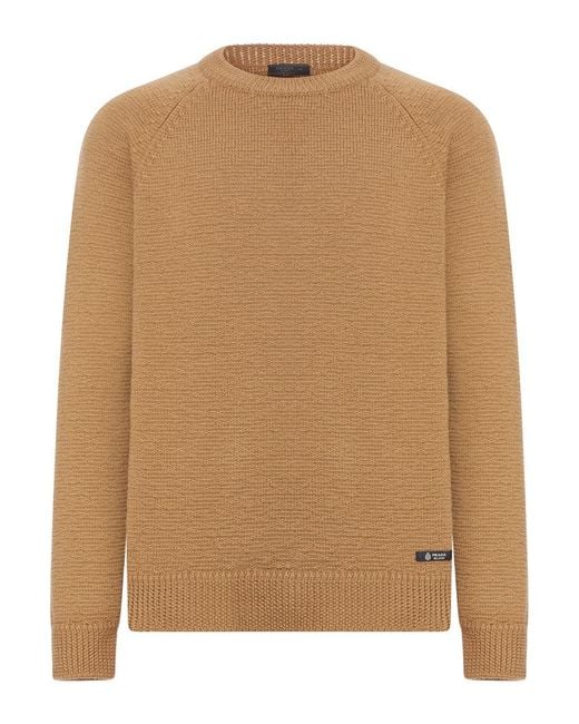 Prada Brown Crew Neck Sweater for men