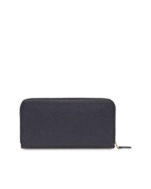 Prada Blue Continental Wallet