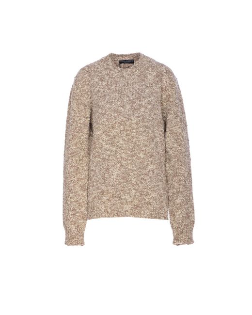 Dolce & Gabbana Natural Dolce&Gabbana Stocking Stitch Sweater for men