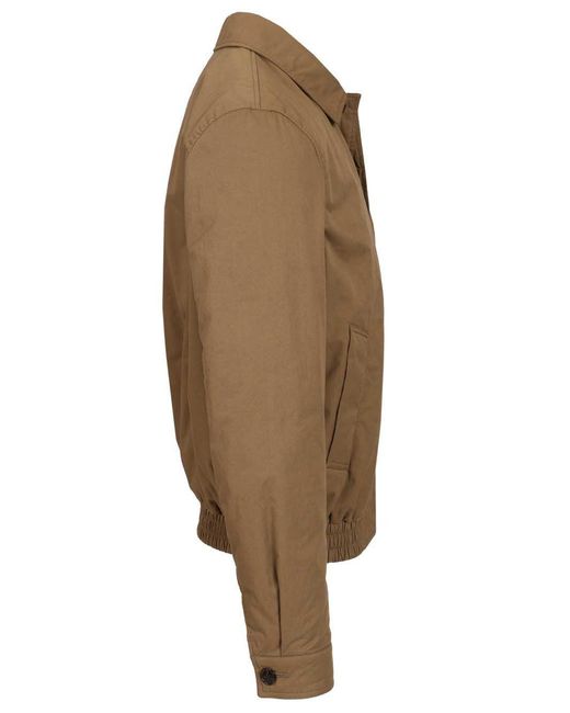 Saint Laurent Brown Cassandre Short Jacket for men