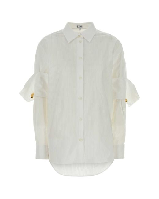 Loewe White Regular Stripes Shirt