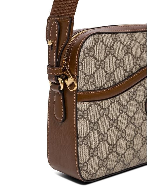 Gucci Brown Messenger Bag With Interlocking G for men