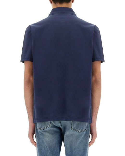 Fay Blue Jersey Polo for men