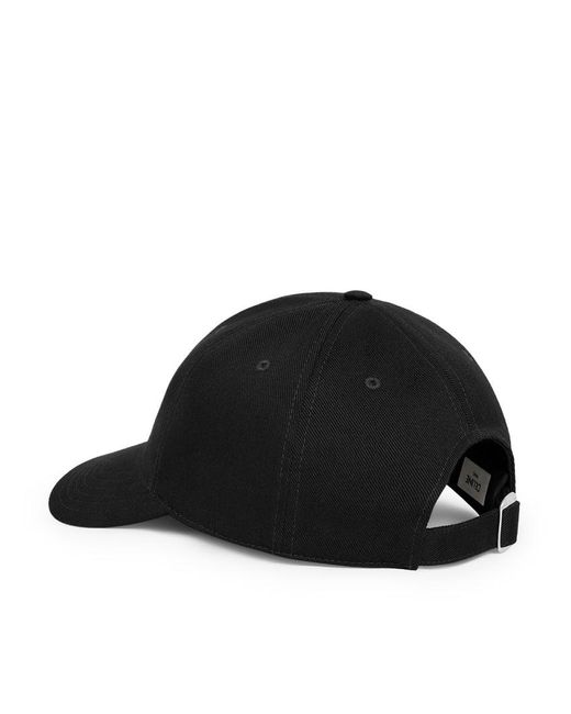 Céline Black Triomphe Cotton Baseball Cap for men