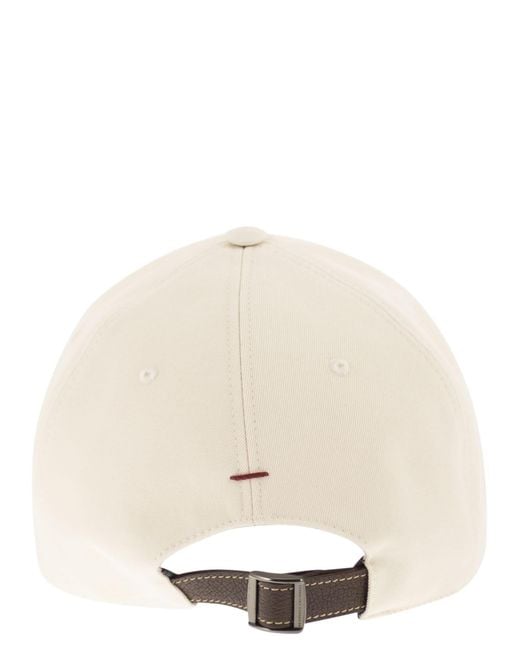 Brunello Cucinelli Natural Baseball Cap for men