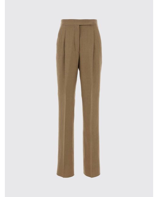 Max Mara Natural Cotton Tailored Trousers