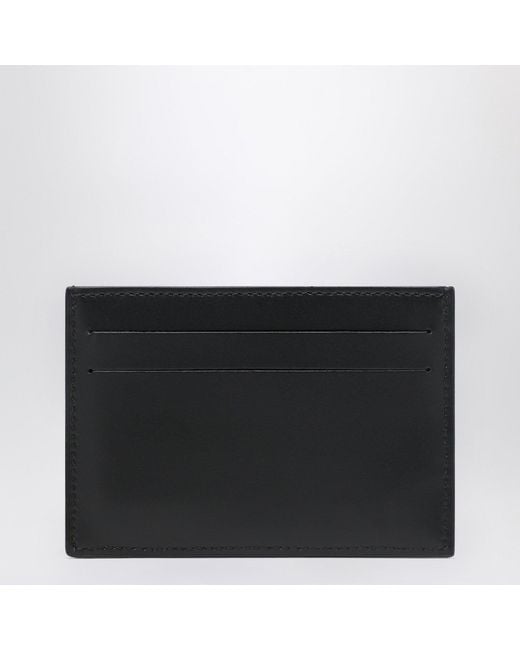 Fendi Black Slim Squared Ff Card Holder for men