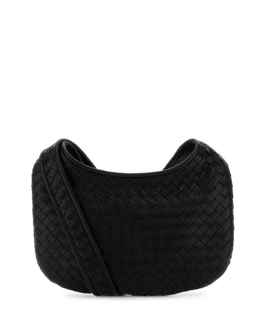 Bottega Veneta Black Leather Small Veneto Crossbody Bag for men