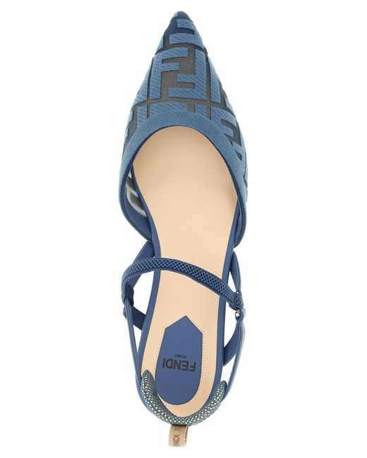 Fendi Blue 'Colibrì Lite' Slingback