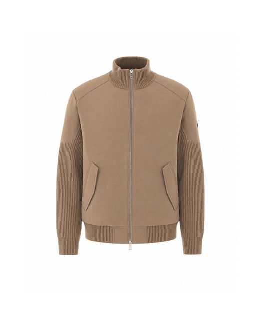 Moose Knuckles Brown Magnus Knit Down Jacket for men