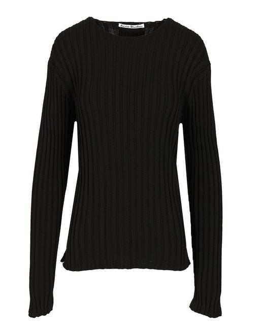 Acne Black Crew Neck Sweater