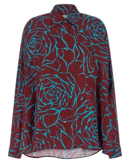 Dries Van Noten Women's Blue 'Casia' Shirt