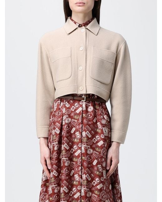 Max Mara White Jacket Nude
