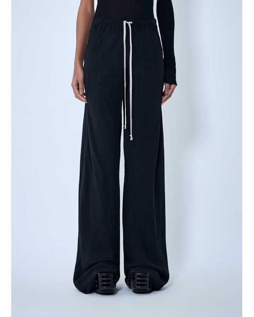 Rick Owens Blue Drawstring Bias Pants