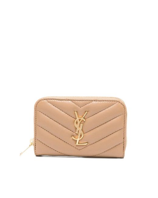Saint Laurent Natural Neutrals Wallets & Purses