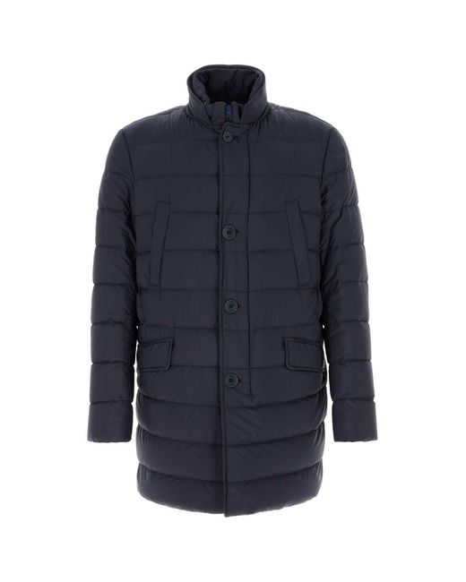 Herno Blue Nylon Padded Jacket for men