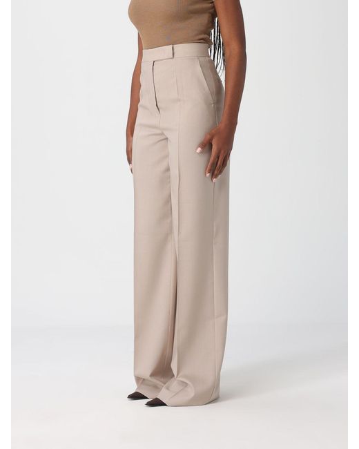 Max Mara Natural Virgin Wool Trousers