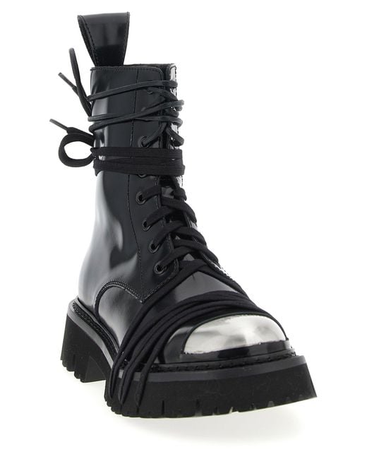Moschino Black 'Combat' Combat Boots