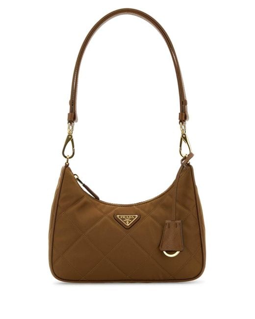 Prada Brown Biscuit Re-Nylon Re-Edition Shoulder Bag