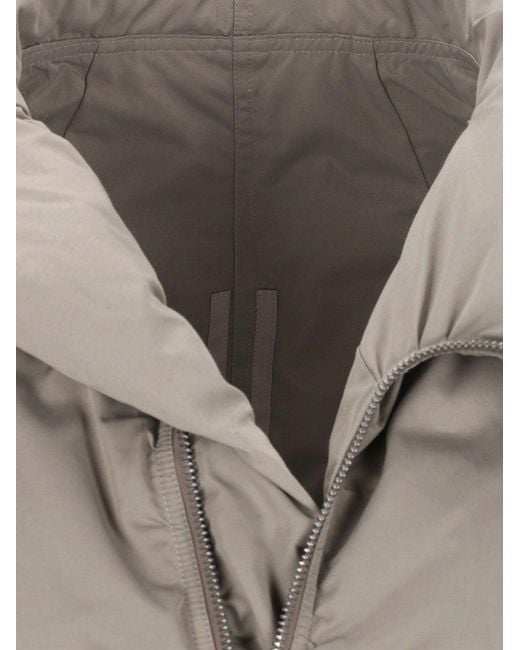 Rick Owens Gray Short Down Jacket for men